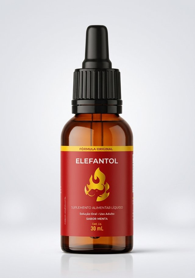 Frasco do Elefantol, suplemento alimentar em gotas
